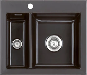 systemceram Mera 60 F Einbau Becken rechts nero