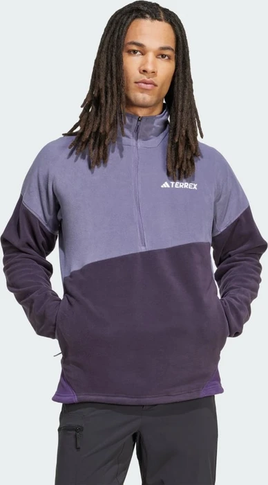 adidas Terrex Multi Climawarm Fleece Anorak preloved violet/aurora black/aurora plum (Herren)