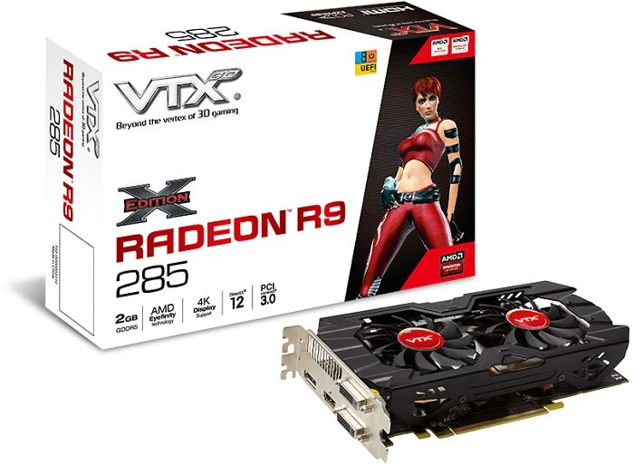 VTX3D Radeon R9 285 X-Edition, 2GB GDDR5, 2x DVI, HDMI, DP