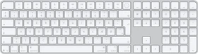 Apple Magic Keyboard mit Touch ID und Ziffernblock für Mac mit Apple Chip (USB-C), weiß/silber, USB/Bluetooth, DK (MXK73DK/A)