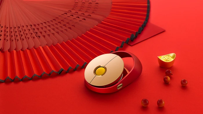 Rapoo Ralemo Air 1 Multi-mode Wireless Charging Mouse gold/rot, USB/Bluetooth