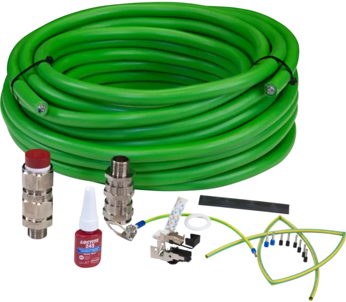Axis ASKDP03-T ExCam Kabel RJ-45 Cat6, mit M20x1.5 Verschraubung, gepanzert, 25m