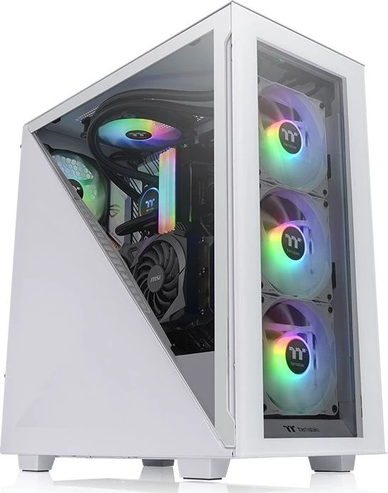 Thermaltake Divider 300 TG ARGB Snow Edition, weiß, Glasfenster
