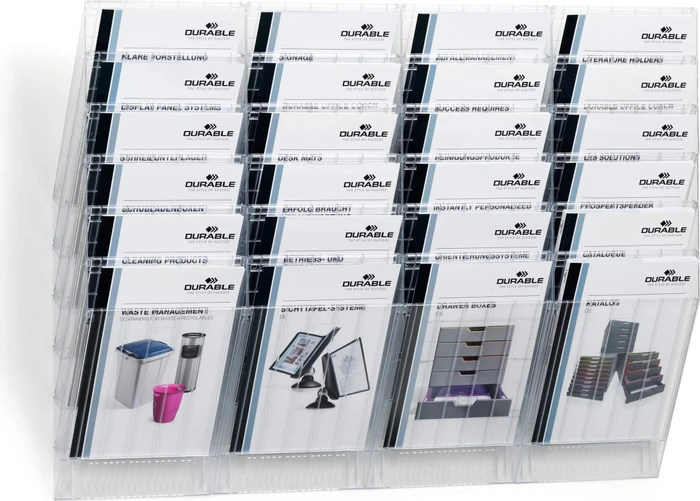 Durable Flexiboxx 6 Prospekthalter, 6 Fächer, A4, weiß (1709760010) – Bild 2 von 4