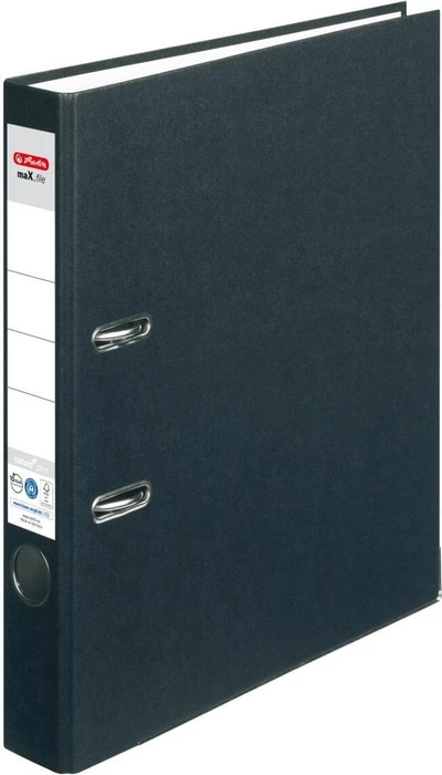 Herlitz maX.file nature plus Ordner 2-Ring, 50mm, A4, schwarz (10841625)
