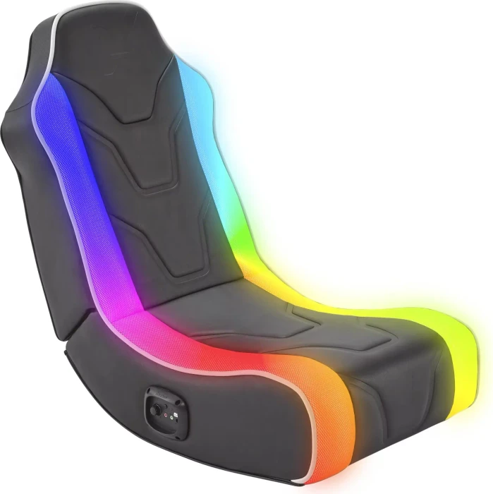 X Rocker Chimera RGB 2.0 Neo Motion LED Floor Rocker Gaming-Bodensessel für Kinder/Jugendliche, schwarz