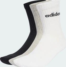 adidas Linear Crew Cushioned Socken medium grey heather/white/black, 6 Paare