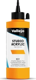 Vallejo Studio Acrylic fluorescent gold yellow, 200ml