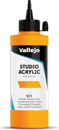 Vallejo Studio Acrylic fluorescent gold yellow, 200ml