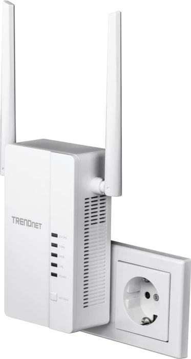 TRENDnet Powerline AV2 1200 Wireless Starter Kit, Powerline/WLAN-Access Point und Powerline-Adapter Set, 2er-Bundle