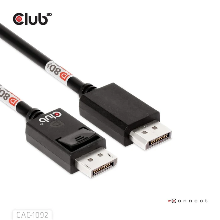 Club 3D DisplayPort 2.1 Kabel DP80 schwarz, 1.60m