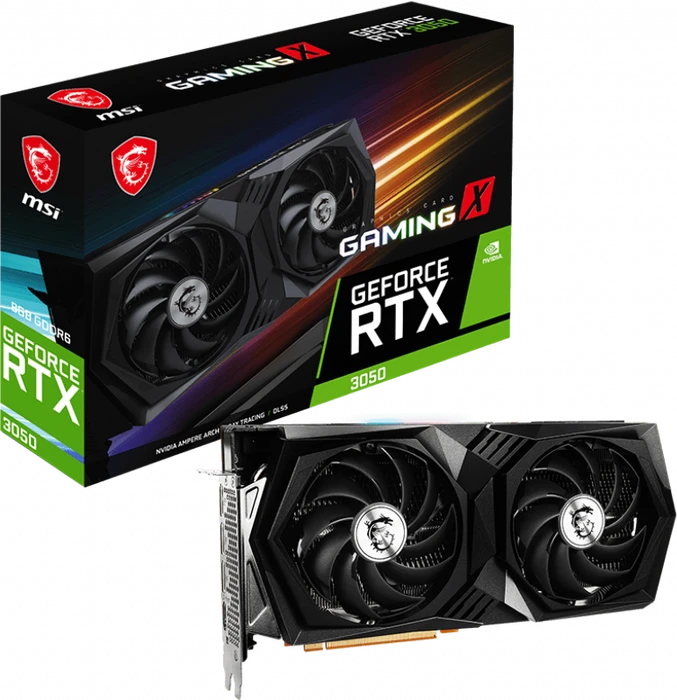MSI GeForce RTX 3050 Gaming X 8G, 8GB GDDR6, HDMI, 3x DP
