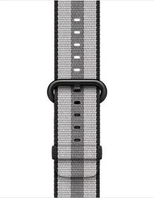 Apple Nylon-Armband gestreift für Apple Watch 38mm schwarz
