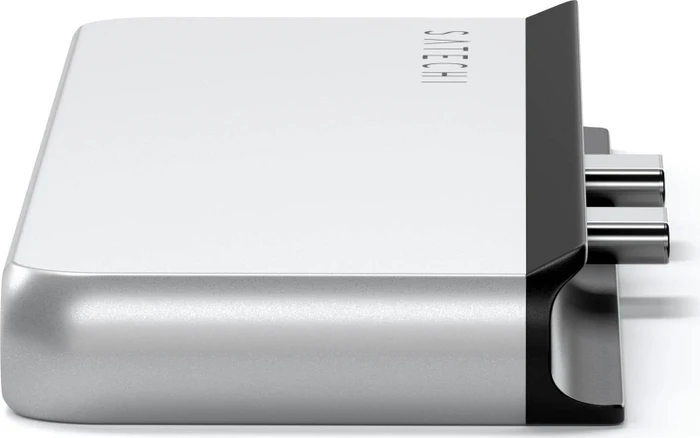 Satechi Dual USB-C Hub For Surface Pro 9, silber, 2x USB4 [Stecker]