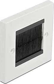 DeLOCK Kabelmanagement Abdeckblende mit Bürstenstreifen, 86x86mm, schwarz