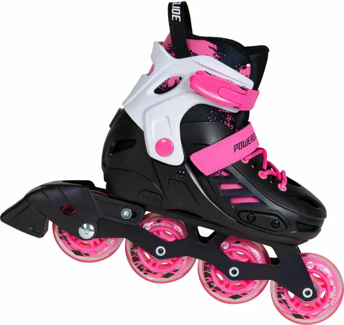 Powerslide Khaan SQD Inline-Skate schwarz/weiß/rosa (Junior)