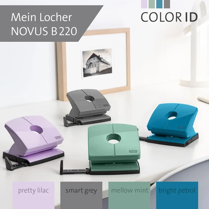 Novus B 220 Color ID 2.0 Bürolocher, Smart Grey
