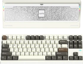 Wobkey Crush 80 Reboot Pro, White, LEDs RGB, Kailh Cocoa, USB/Bluetooth, US