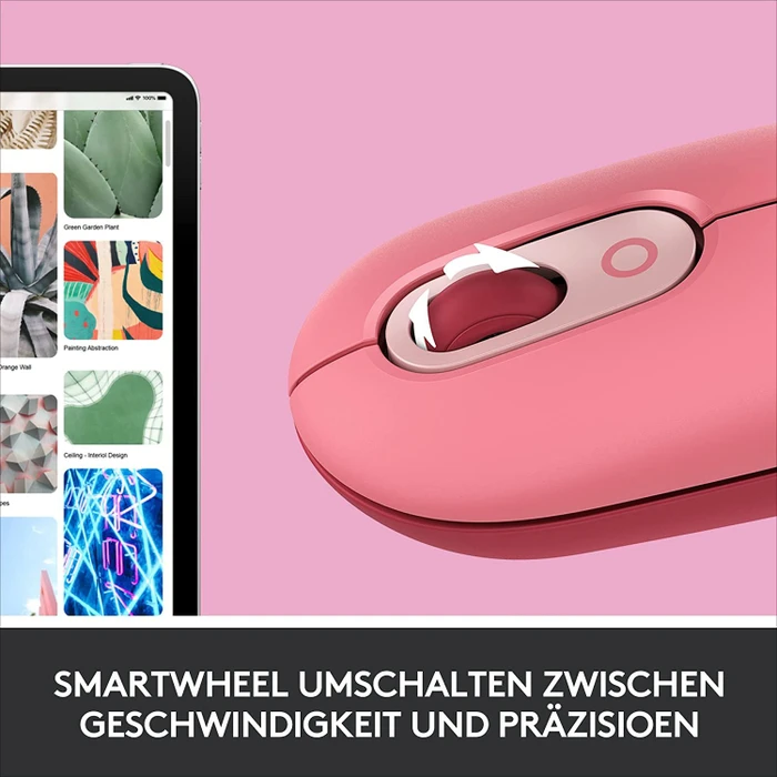 Logitech POP Wireless Mouse, Heartbreaker, Logi Bolt, USB/Bluetooth