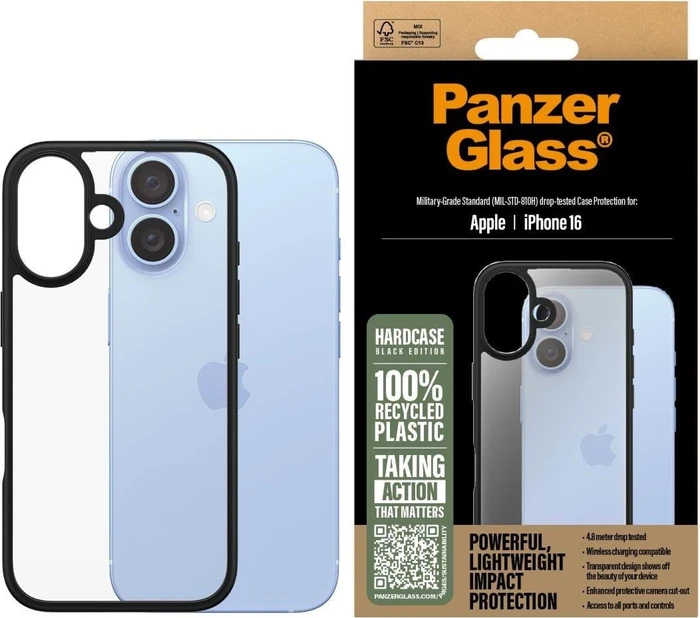 PanzerGlass Hard Case für Apple iPhone 16 schwarz