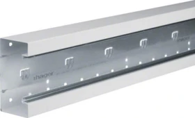 Hager Brüstungskanal-Unterteil Stahl, BRS, 68x130mm, für Oberteil 80mm, Verkehrsweiß