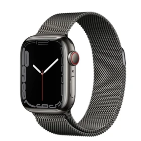 Apple Watch Series 7 (GPS + Cellular) 41mm Edelstahl graphit mit Milanaise-Armband graphit