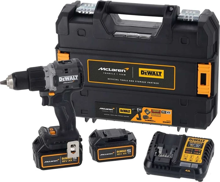 DeWalt DCD85MP2T McLaren Design Akku-Schlagbohrschrauber inkl. Koffer + 2 Akkus 5.0Ah