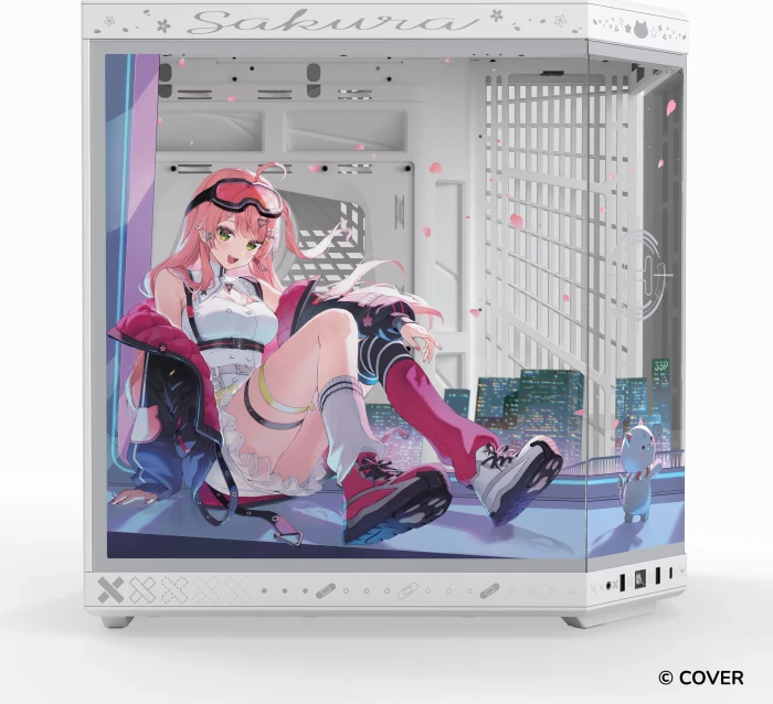 Hyte Y70 Sakura Miko, Glasfenster