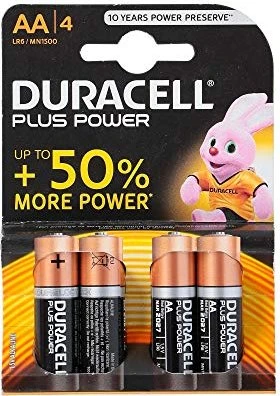 Duracell Plus Power Mignon AA, 4er-Pack