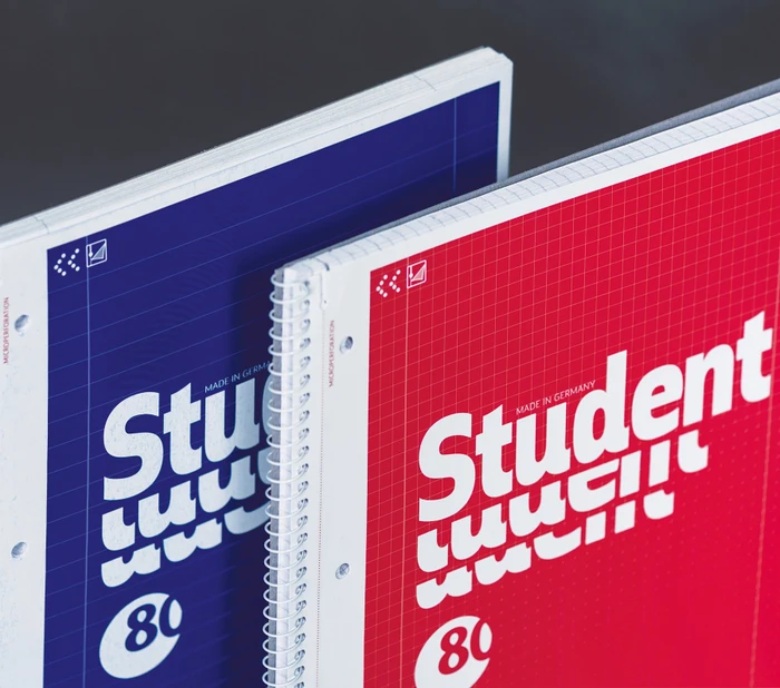 Brunnen Student Collegeblock, A4, Lineatur 28, rot, 80 Blatt
