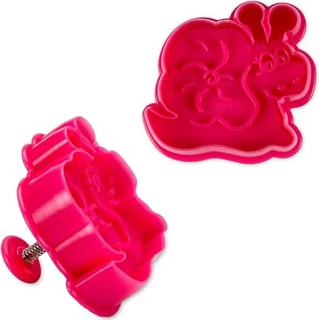 Städter Präge-Ausstecher mit Auswerfer Schnecke 6.5cm rosa