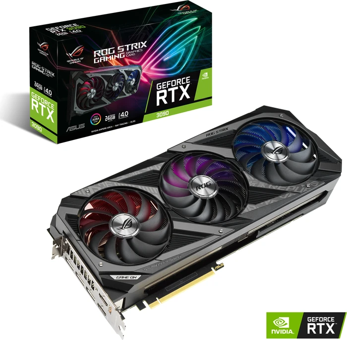 ASUS ROG Strix GeForce RTX 3090, ROG-STRIX-RTX3090-24G-GAMING, 24GB GDDR6X, 2x HDMI, 3x DP