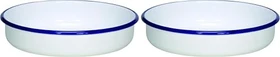 Krüger Husum Auflaufform rund 24cm weiß/blau