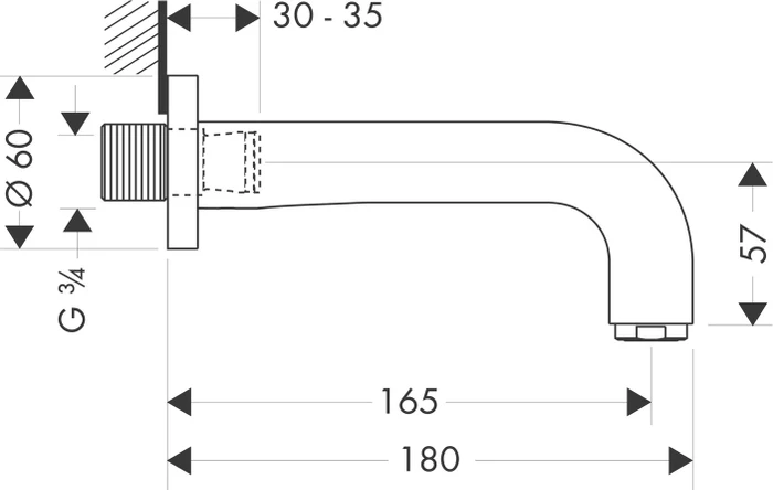 Hansgrohe Axor Citterio Wanneneinlauf chrom