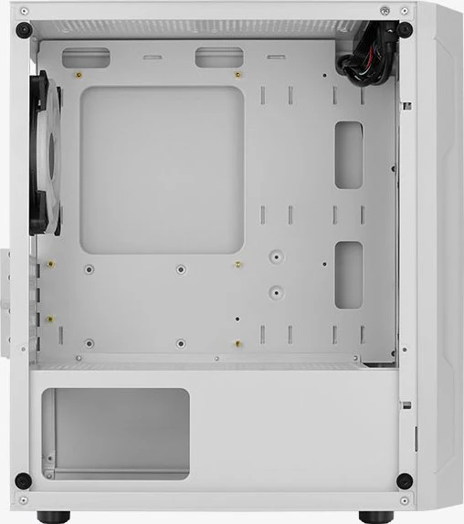 AeroCool Trinity Mini White, weiß, Lüfter LED Fixed RGB, Glasfenster