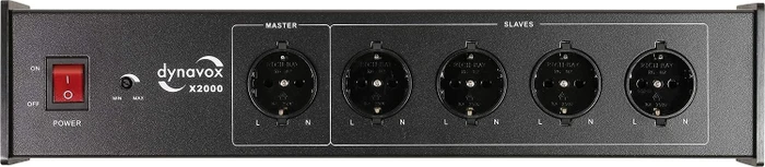 Dynavox HiFi-Steckdosenleiste X2000 mit Master-Slave-Funktion, 5-fach, 1.5m, schwarz