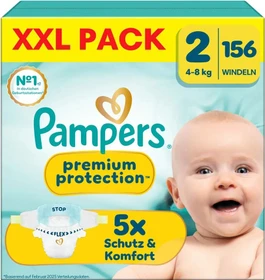 Pampers Premium Protection Gr.2 Einwegwindel, 4-8kg, 156 Stück