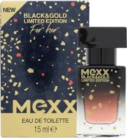 Mexx Black & Gold For Her Limited Edition Eau de Toilette, 15ml