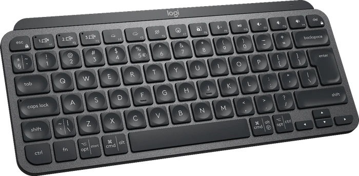 Logitech MX Keys Mini, LEDs weiß, Logi Bolt, Graphite, schwarz, USB/Bluetooth, US