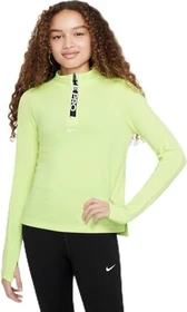 Nike Pro Dri-FIT 1/2-Zip Funktionsshirt langarm light lemon twist/white (Junior)