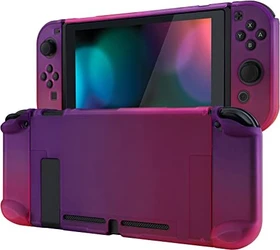 PlayVital Dockable Hartschalen-Schutzhülle Cover clear atomic purple rose red (Switch)