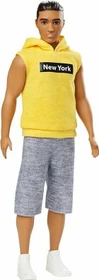Mattel Barbie - Fashionistas Ken im ärmellosen gelben Hoodie Broad