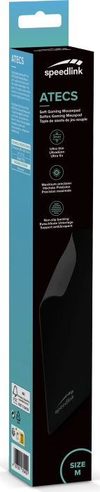 Speedlink ATECS Soft Gaming Mousepad, Size M, 380x300mm, schwarz