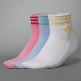 adidas Trefoil Ankle Socken white/blue dawn/semi pink glow, 3 Paare