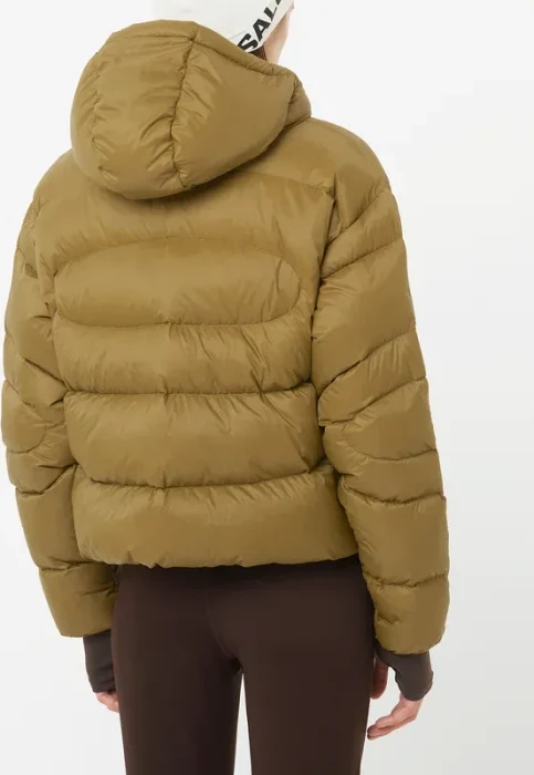 Salomon Outline Novelty Cropped Down Funktionsjacke brilliant olive (Damen)