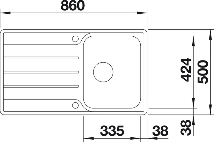Blanco Lemis 45 S-IF Einbau Becken reversibel mit Ablauffernbedienung edelstahl