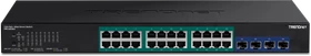 TRENDnet TPE Rackmount Gigabit Smart Switch, 24x RJ-45, 4x SFP+, 370W PoE+ (TPE-30284)