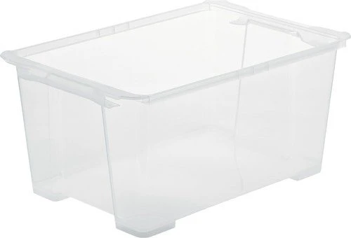 Rotho Evo Easy Storage Aufbewahrungsbox, 44l, transparent/transparent