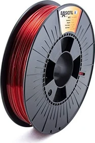 Basicfil PETG, transparent red, Spule, 1.75mm, 500g