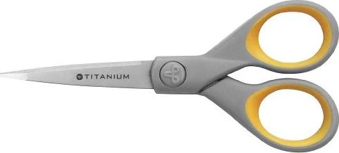 Westcott Titanium Universalschere, Rechtshänder, 130mm, gelb/grau